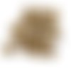 21 boutons en résine marron et doré - 18mm - tr3700