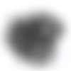 25 boutons en résine gris / noir - 15mm - tr3716