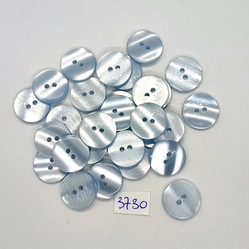 29 boutons en résine bleu clair - 18mm - tr3730