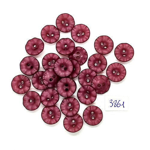 29 boutons en résine lilas - 13mm - tr3861