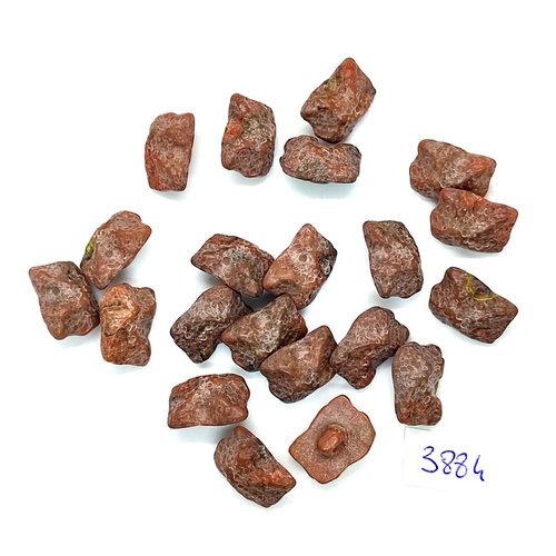 21 boutons en résine taupe / marron - 13x16mm - tr3884