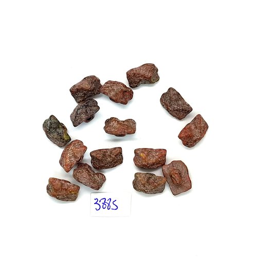 15 boutons en résine taupe / marron - 11x14mm - tr3885