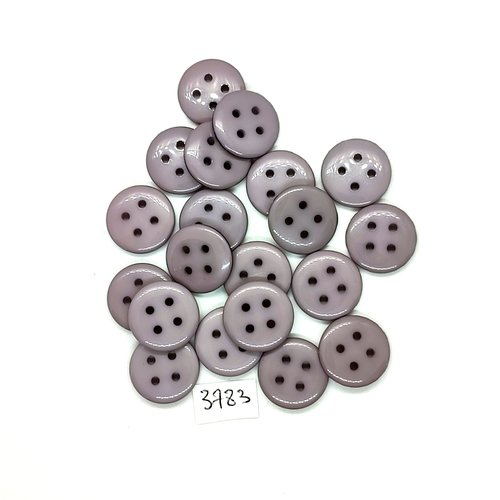 19 boutons en résine lilas / gris - 17mm - tr3783