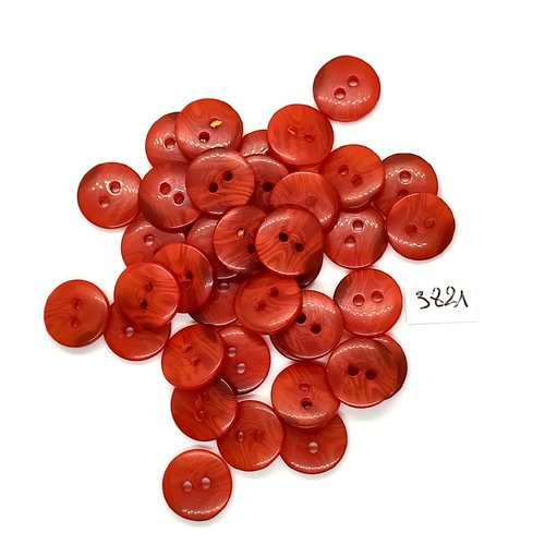 37 boutons en résine marron - 14mm - tr3821