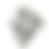 20 boutons en résine argenté - 15mm - tr3818