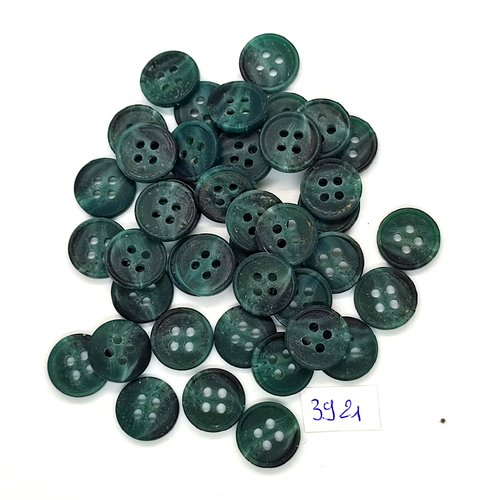41 boutons en résine vert - 15mm - tr3921