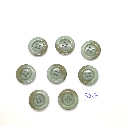 6 boutons en résine vert - 22mm - tr3917