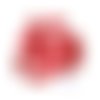 30 boutons en résine rouge - 11mm et 14mm - tr3935