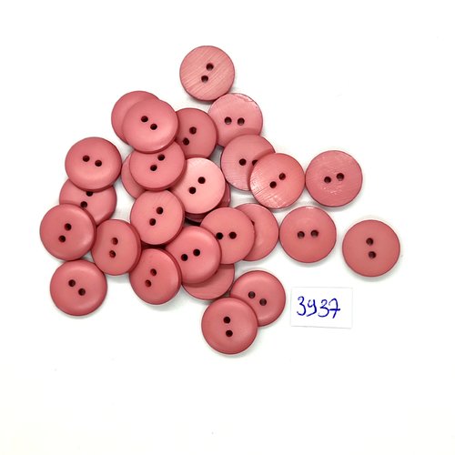 28 boutons en résine rose - 14mm - tr3937