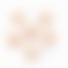 6 boutons en résine rose - 23mm - tr3949
