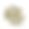 20 boutons en résine beige et marron - 17mm - tr3953