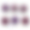 6 boutons en résine lilas foncé - 27mm - tr3963