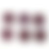 6 boutons en résine lilas foncé - 27mm - tr3964
