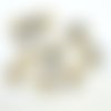 9 boutons en résine beige et marron - 22mm et 20mm - tr3984