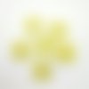 6 boutons en résine jaune / vert - 22/23mm - tr3998