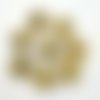 8 boutons en résine jaune / ocre - 22mm - tr4006