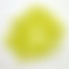 40 boutons en résine des coeurs jaune et argenté - 13mm