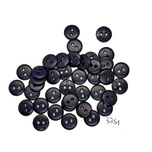 39 boutons en résine bleu nuit très foncé / noir - 13mm - tr3751