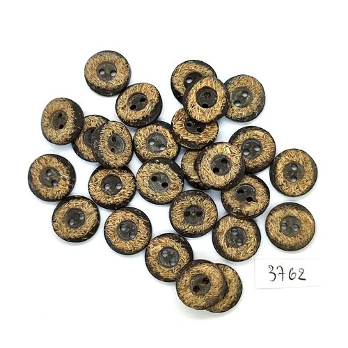 26 boutons en résine marron - 15mm - tr3762