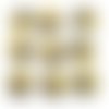 9 boutons en résine beige - 30mm - tr3801