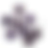 8 boutons en résine violet - 22mm - tr3805