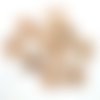 10 boutons en bois marron clair - 22mm - tr3809
