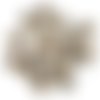 16 boutons en résine beige foncé et marron - 20mm - tr3808