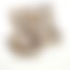 12 boutons en résine marron et beige - 18x18mm - tr4037