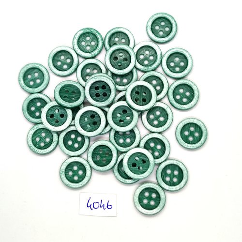35 boutons en résine vert - 15mm - tr4046