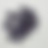 25 boutons en résine violet très foncé / noir - 18mm - tr4049