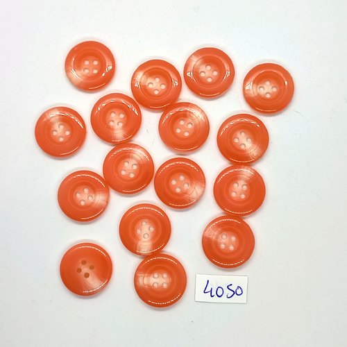 15 boutons en résine rose - 18mm - tr4050