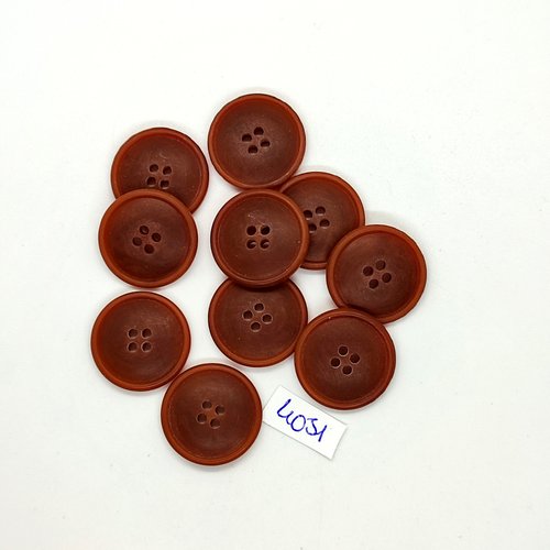 10 boutons en nacre marron - 20mm - tr4051