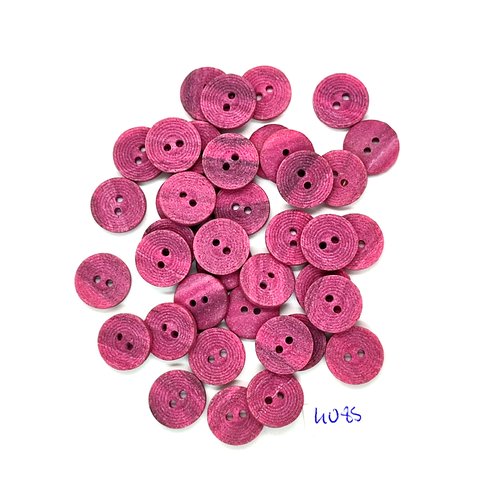 39 boutons en résine lilas foncé / fuchsia - 14mm - tr4085