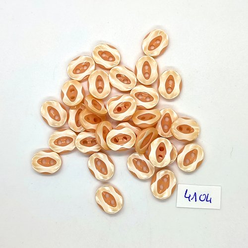 32 boutons en résine rose - 11x13mm - tr4104