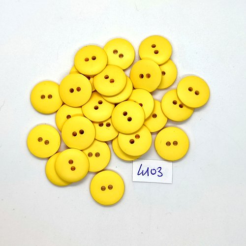 28 boutons en résine jaune - 16mm - tr4103