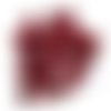 40 boutons en résine bordeaux - 15mm - tr4116