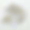 22 boutons en tissu gris clair et nylon - 10mm - tr4121
