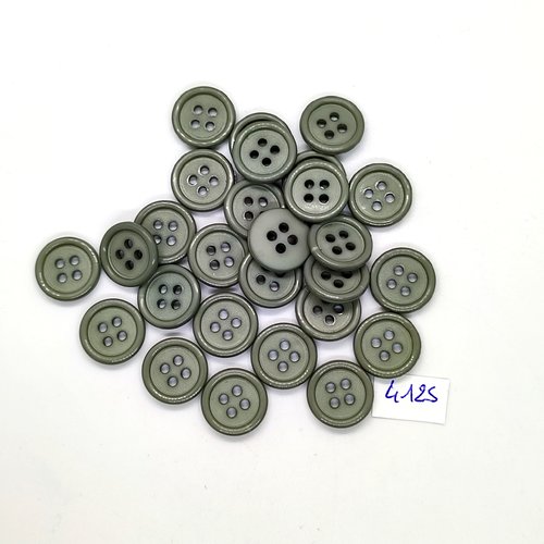 27 boutons en résine vert - 15mm - tr4125