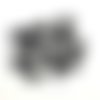 12 boutons en verre noir - 18mm - tr4120