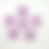 6 boutons en résine lilas - 23mm - tr4138