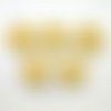 5 boutons en résine beige - 30mm - tr4139
