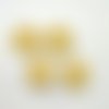 4 boutons en résine beige - 30mm - tr4139