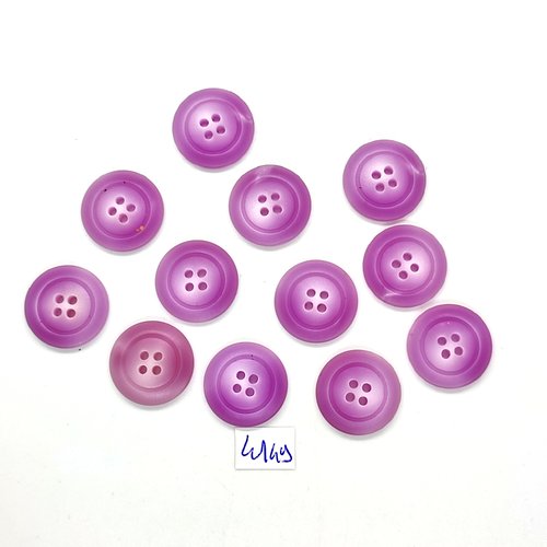 12 boutons en résine lilas - 17mm - tr4149