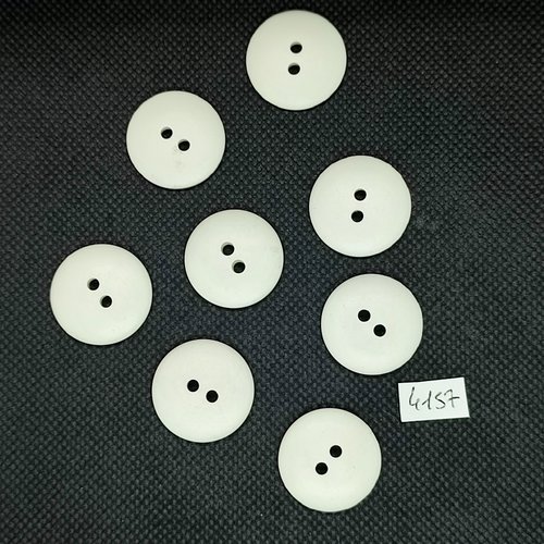 8 boutons en résine blanc - 21/22mm - tr4157