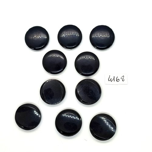10 boutons en résine noir - 21mm et 22mm - tr4168