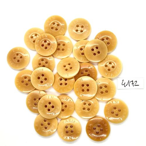 26 boutons en résine beige haute couture lanvin - 17mm - tr4172