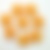 8 boutons en résine orange - 22mm - tr4190