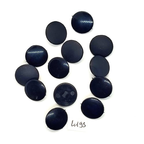 13 boutons en résine noir - 18mm - tr4195