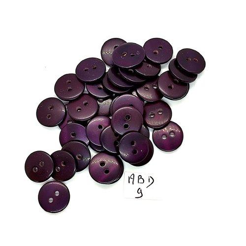 37 boutons en résine violet - 13mm - abd9
