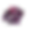 11 boutons en résine violet - 18mm - abd11
